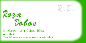 roza dobos business card